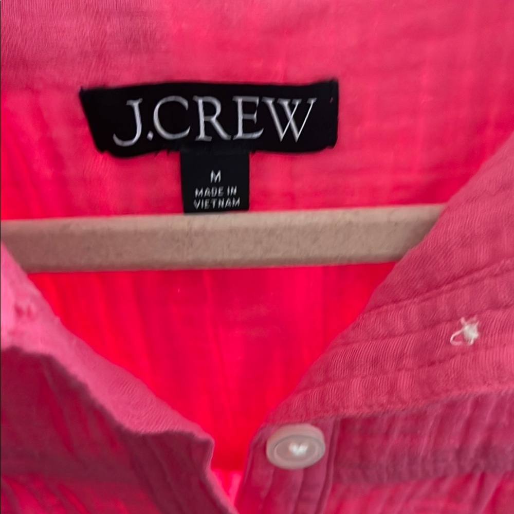 J.Crew Vibrant Pink Collared Shirt